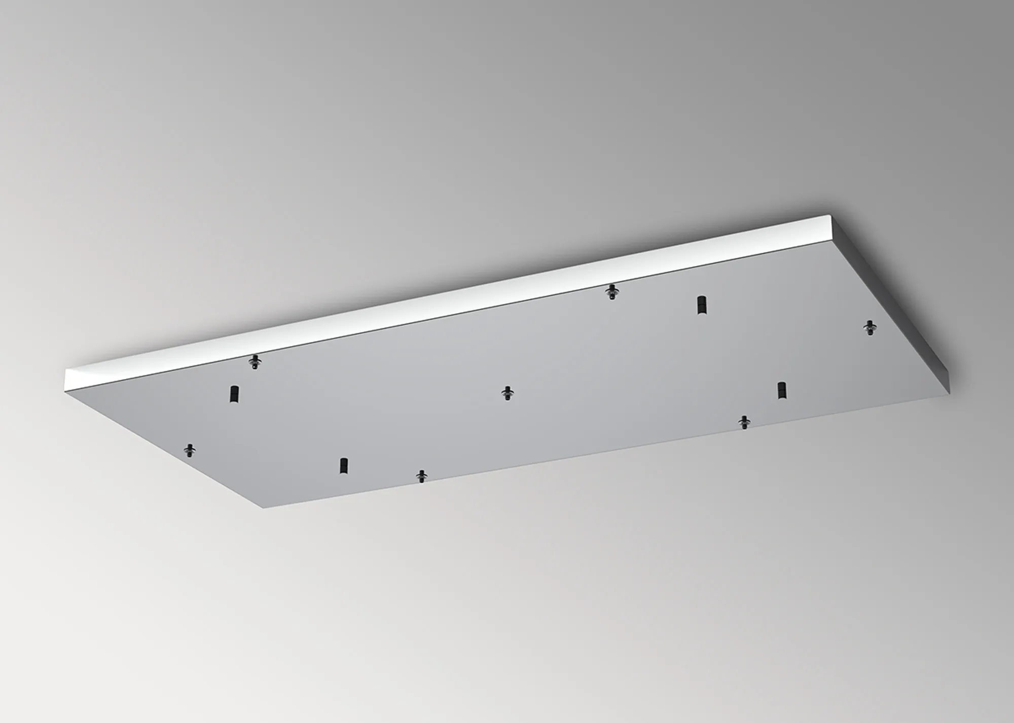 Elsa 7 Hole 940 x 460mm Rectangular Canopy Kit Chrome M8273  Mantra Elsa Bespoke